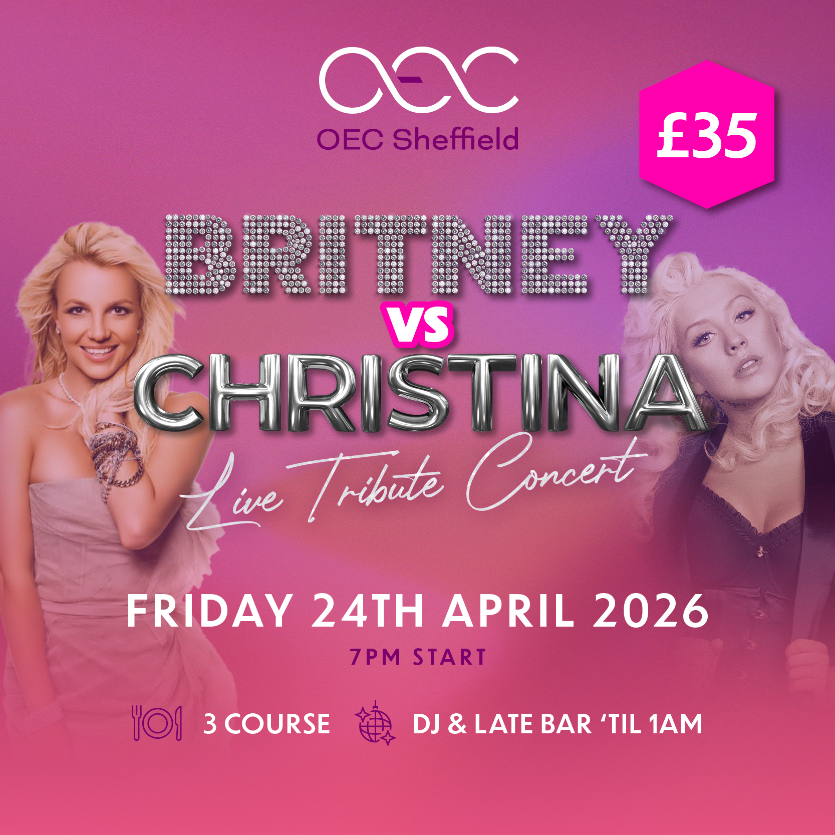 Poster for the event featuring Britney and Christina.