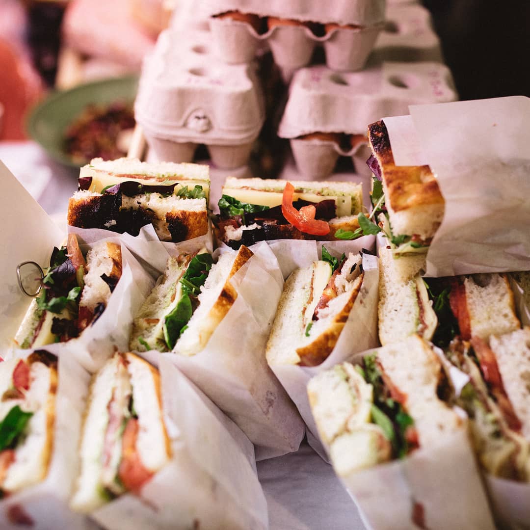 Sandwiches on display at Bragazzi's.
