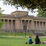 The exterior of the Weston Park Museum set in the grounds of Weston Park.