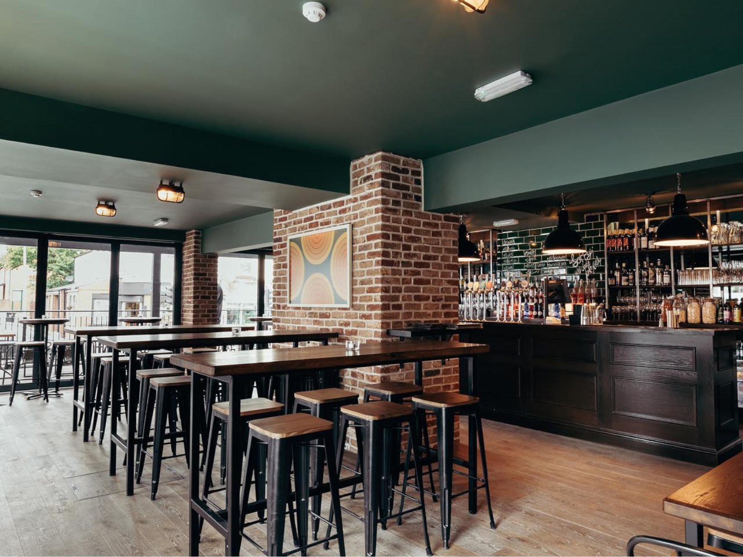 The interior of Over The Yardarm