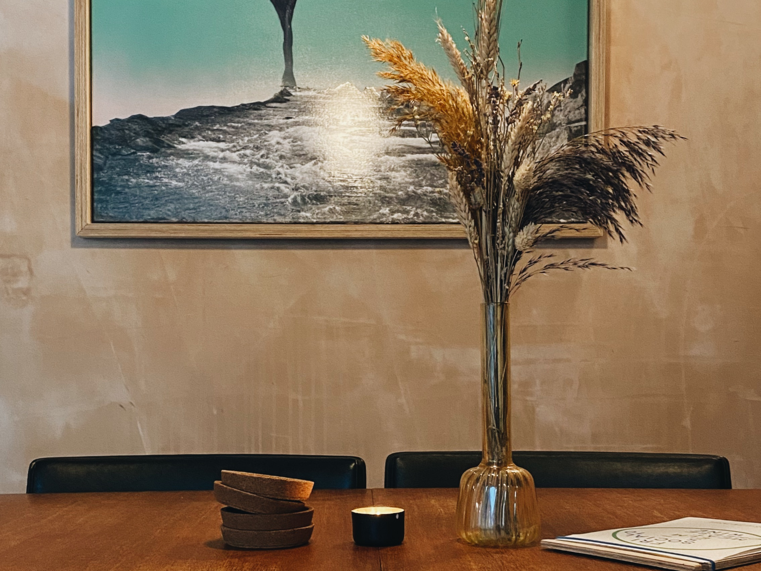 The interior of the coffee shop and restaurant Elm.