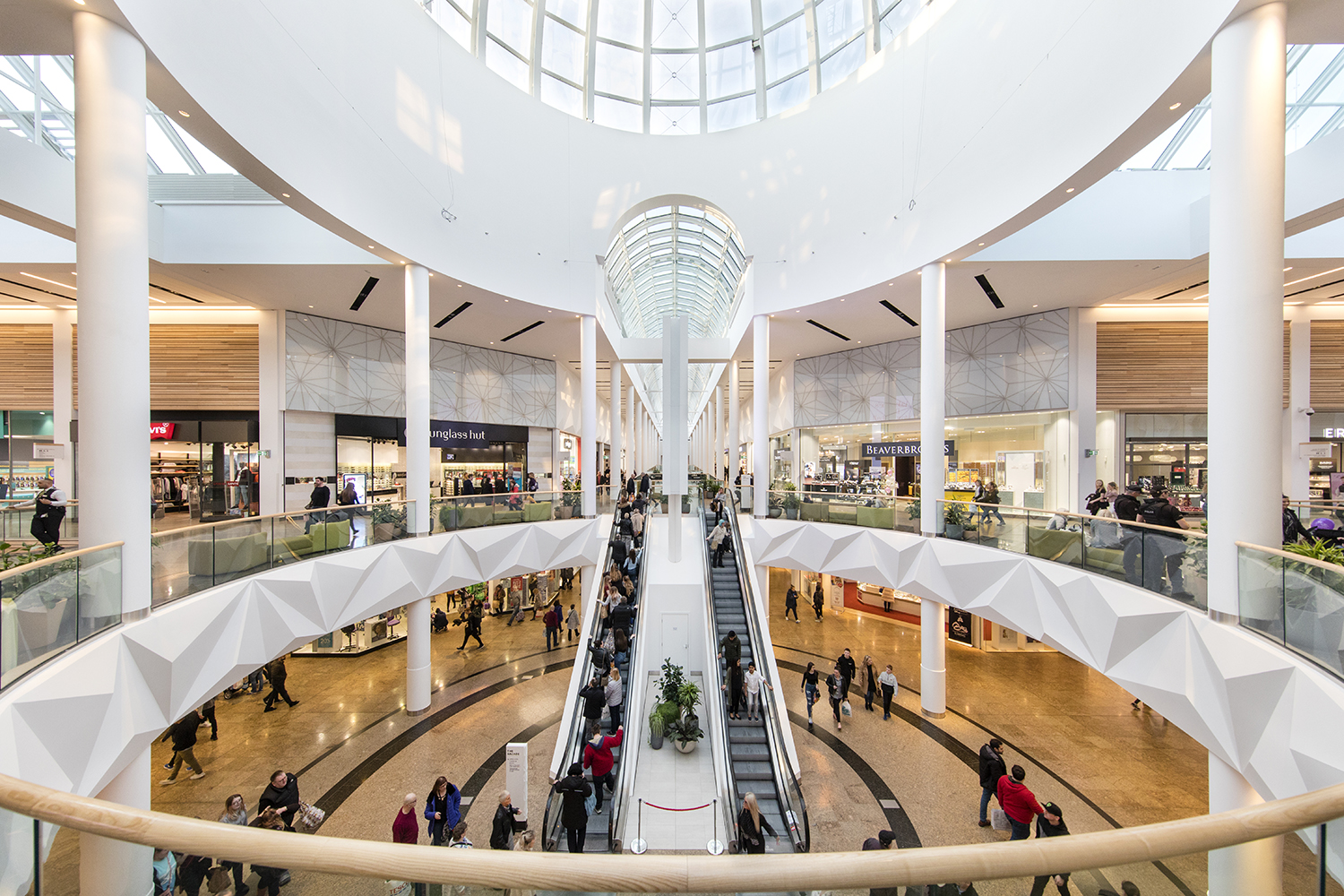 Inside the Meadowhall Shopping Centre.
