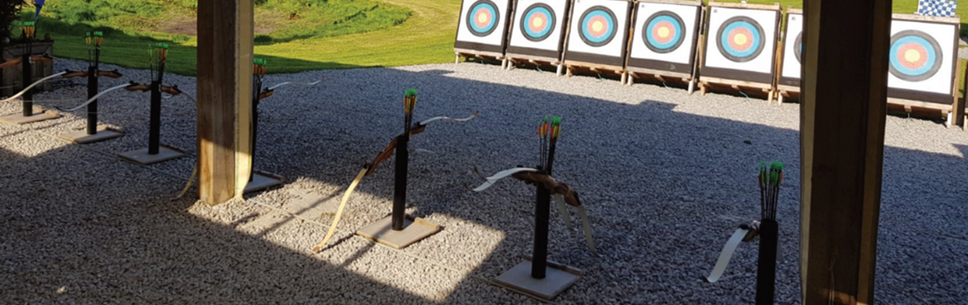 A row of archery targets.