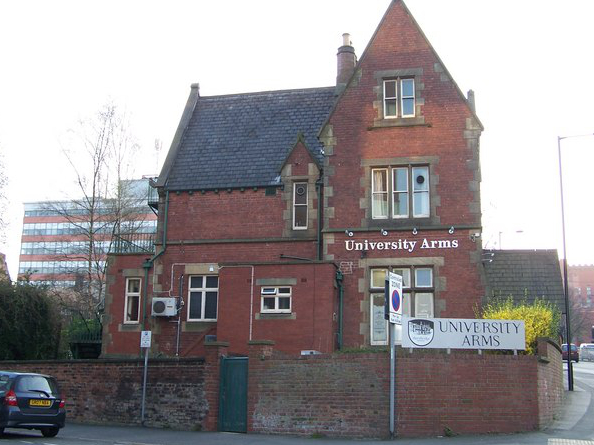 The exterior of The University Arms.