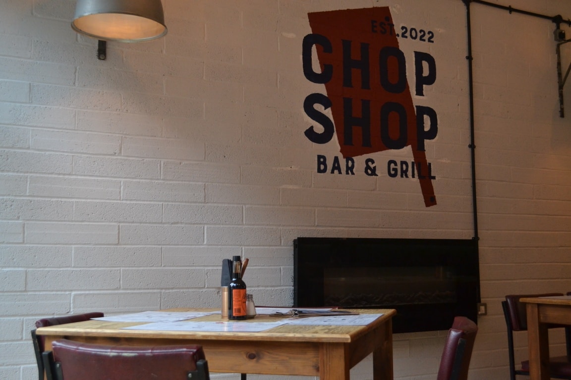 Interior of Chop Shop Bar & Grill.