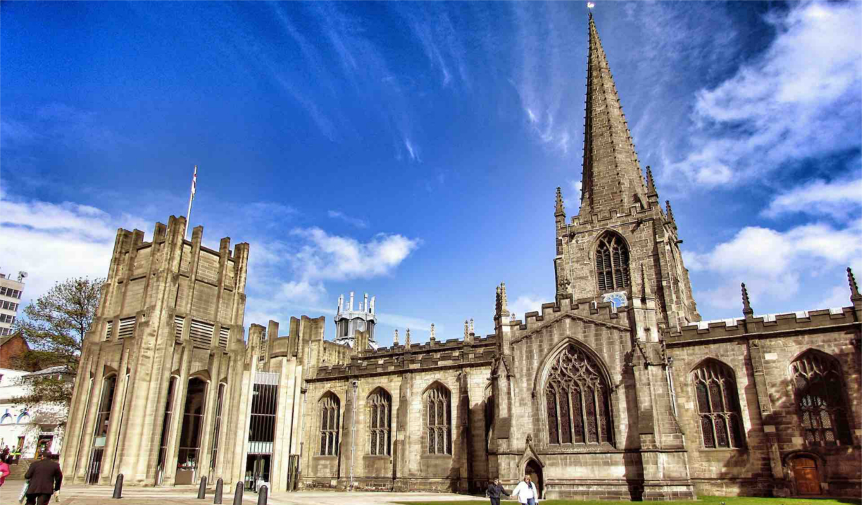The exterior of Sheffield Cathedral.