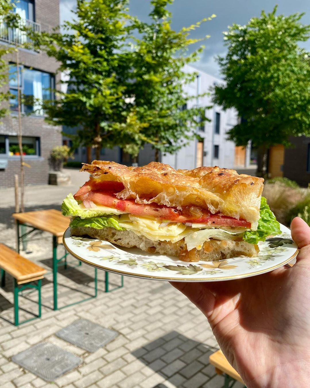 A sandwich from Bakers Yard Bakery.
