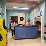 The counter in the Pete Mckee Gallery.