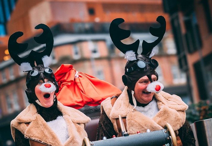 Festive Performers at the Crackers For Christmas Opening Weekend in Sheffield.
