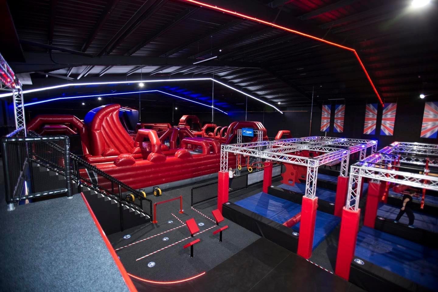 Inside the Ninja Warrior UK Adventure Park.