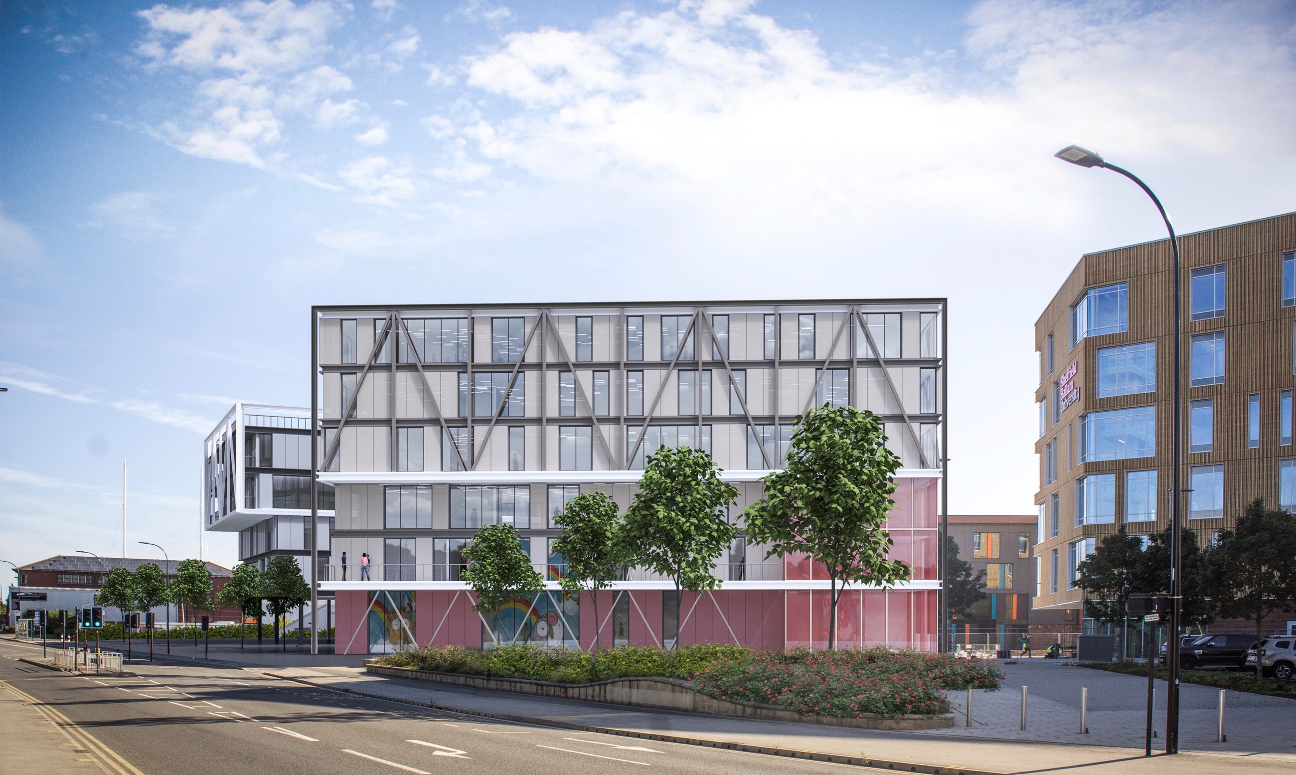 The exterior of the The Centre for Child Health Technology (CCHT) building.