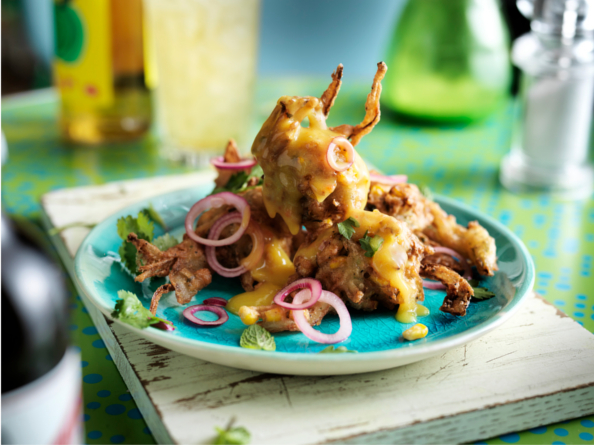 Sweetcorn Fritters at Turtle Bay.