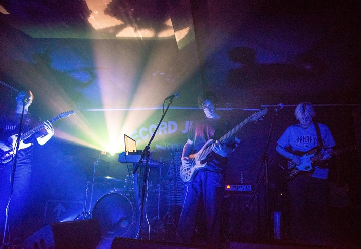 A band playing on stage.