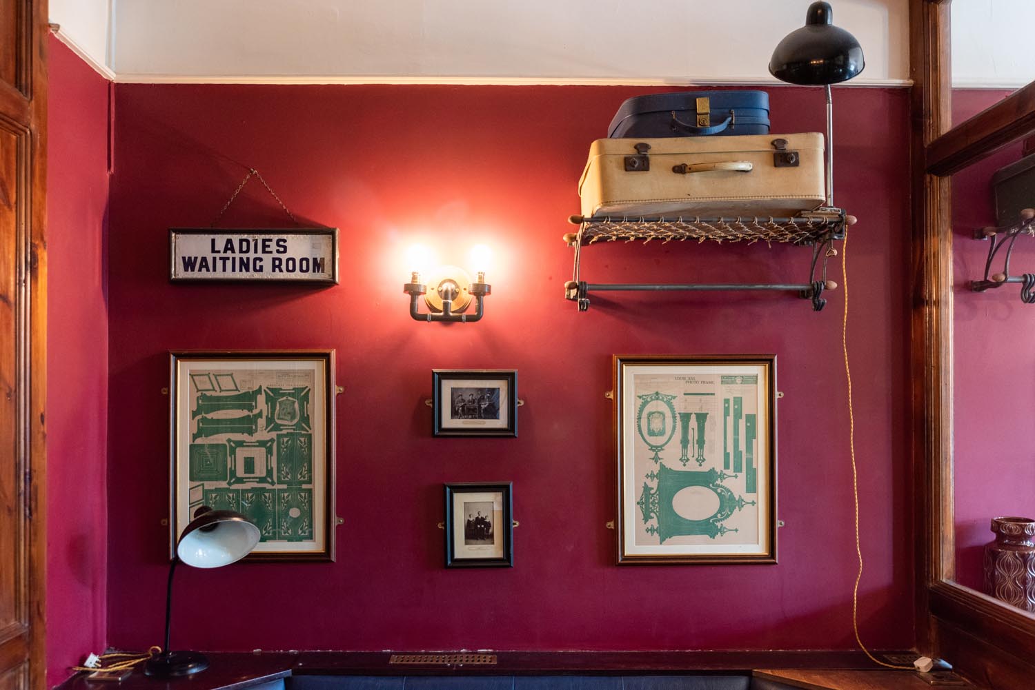 Inside The Broadfield, with its traditional pub decor.