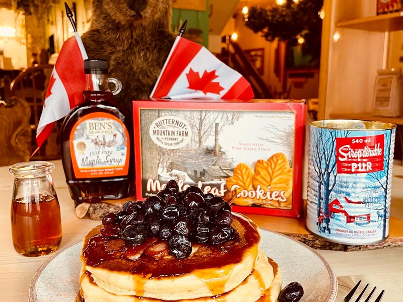 A stack of pancakes at The Cabin.