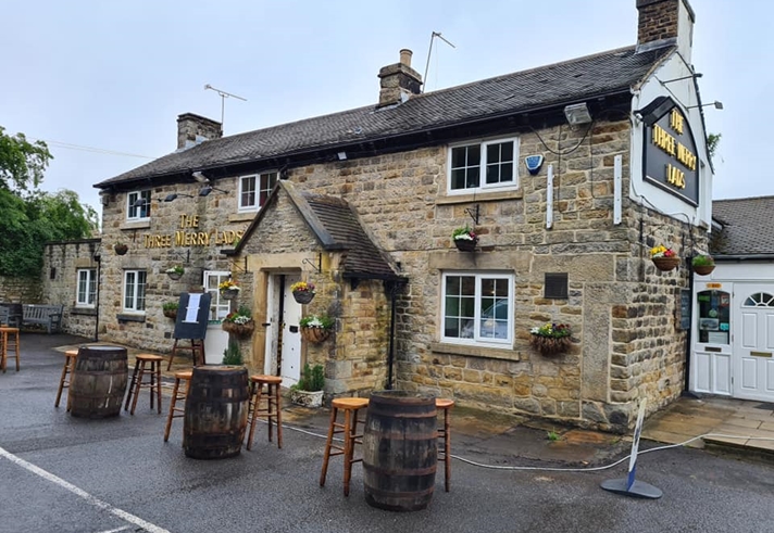 The exterior of the Three Merry Lads.