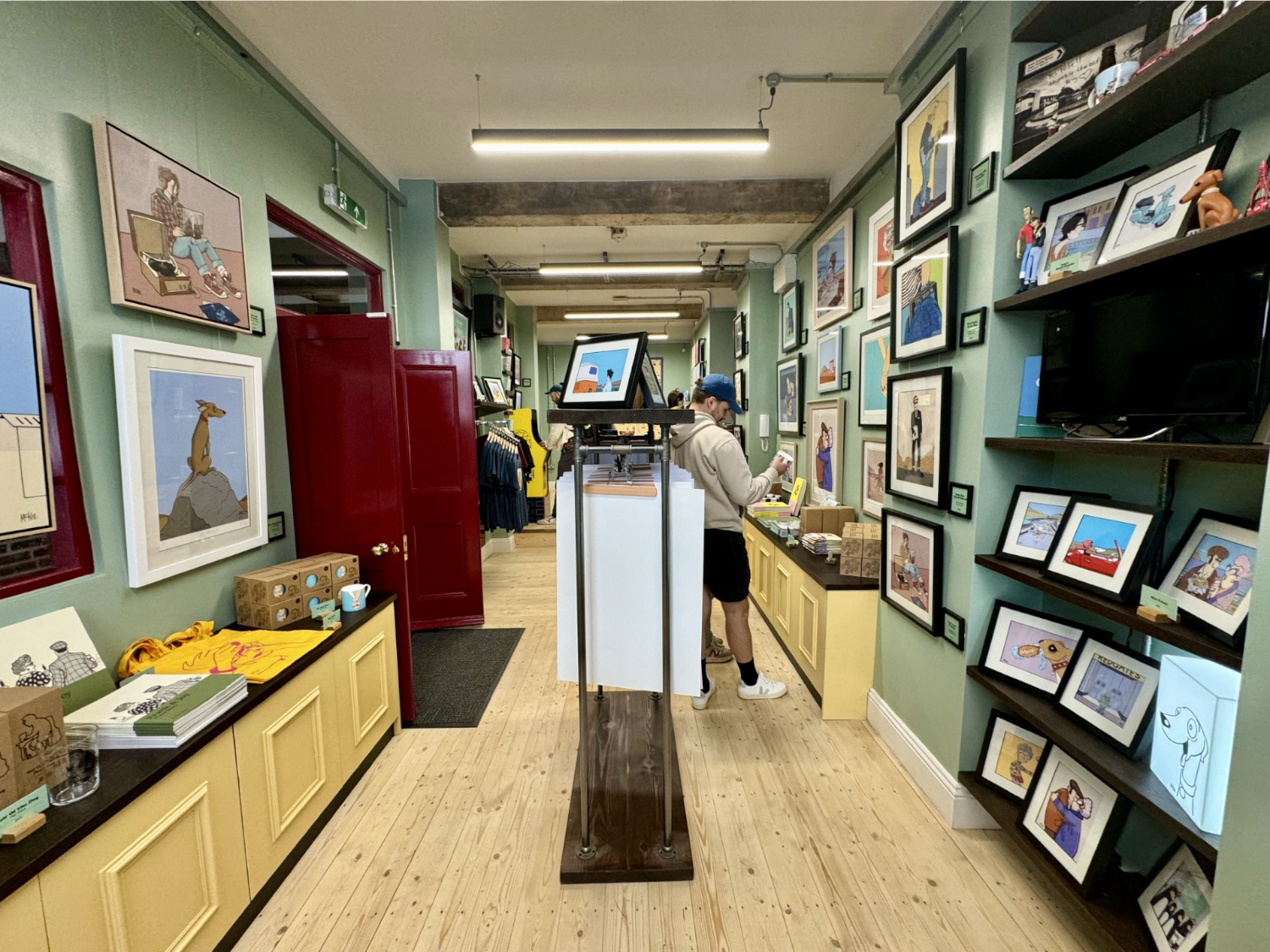Inside the Pete McKee shop at Leah's Yard 