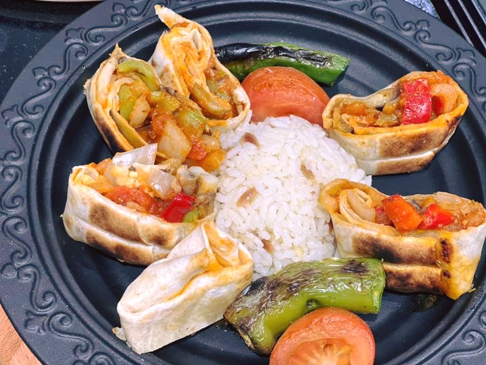 A plate of starters at  Mavi Ruya Turkish Bar & Grill.