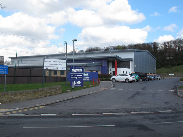 The exterior of All Saints Sports Centre.