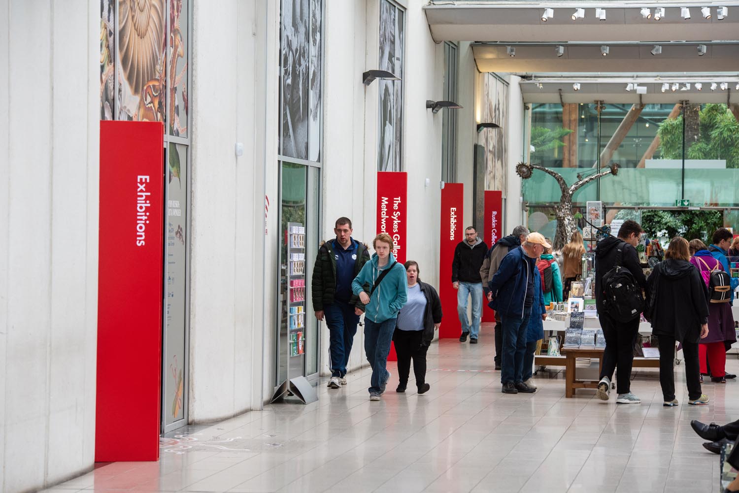 Inside the Millennium Gallery.