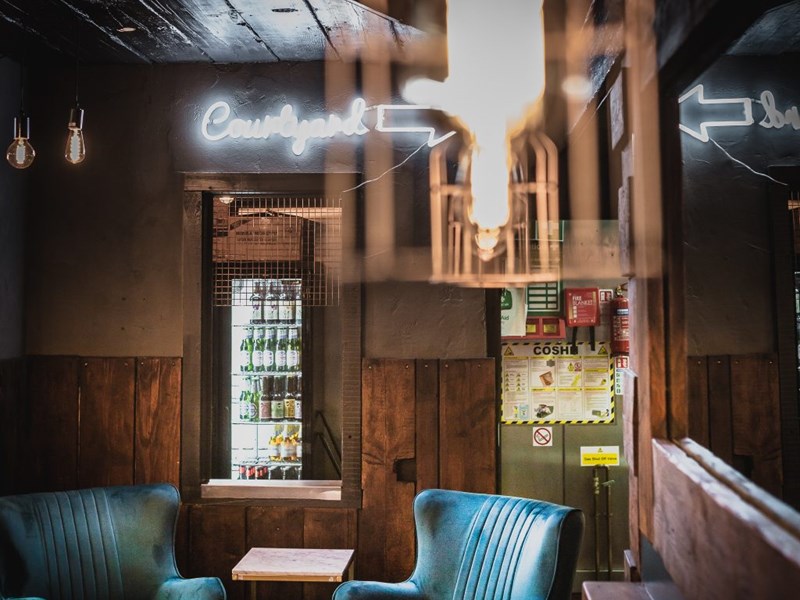 Inside the Monk Bar.