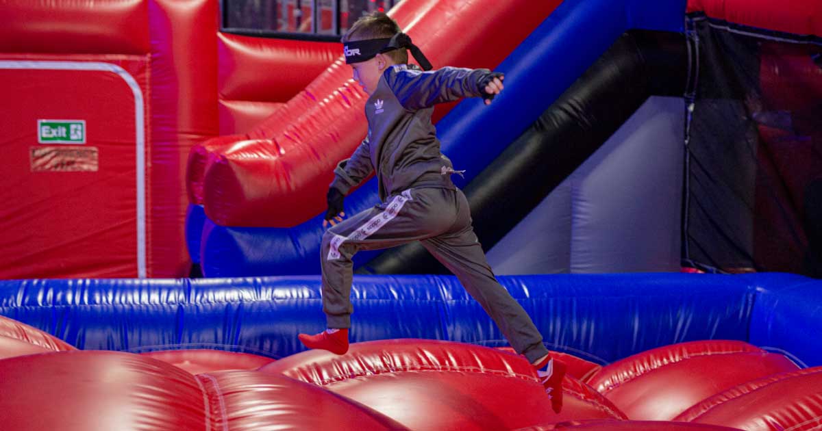 Inside the Ninja Warrior UK Adventure Park.