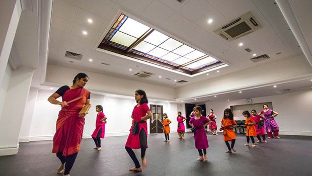 People rehearsing at The Montgomery Theatre.