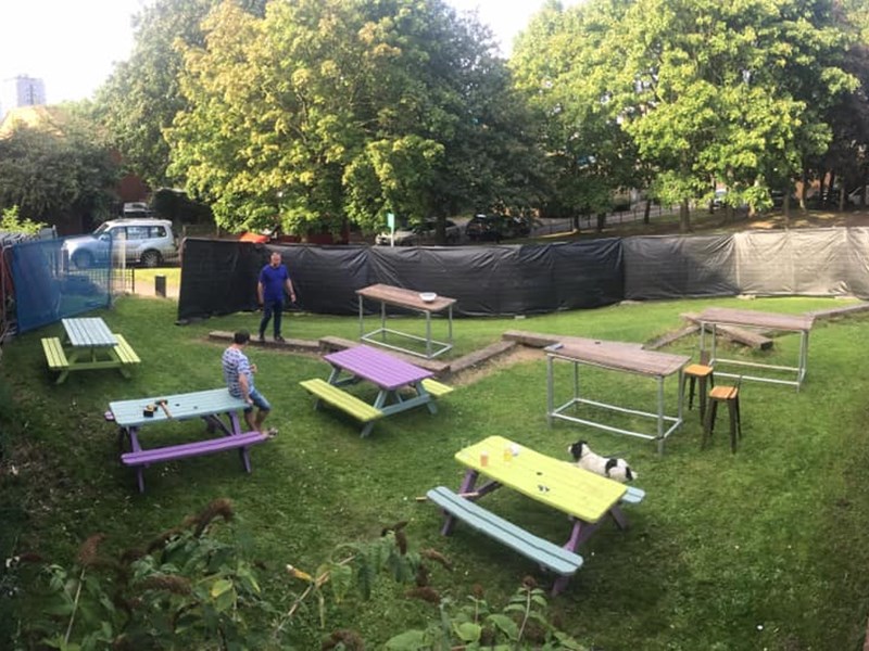 The beer garden at The Cremorne.