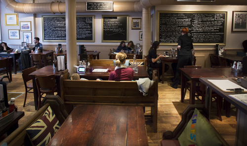 Interior of the Thyme Cafe.