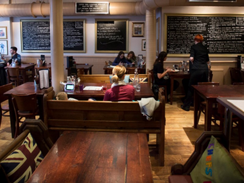 Interior of the Thyme Cafe.