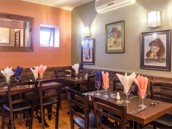 The interior of BB's Italian Restaurant.