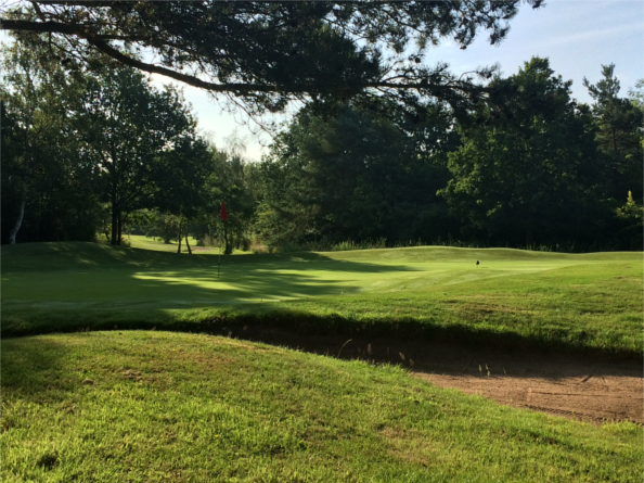 A bunker at the Rother Valley Golf Centre.