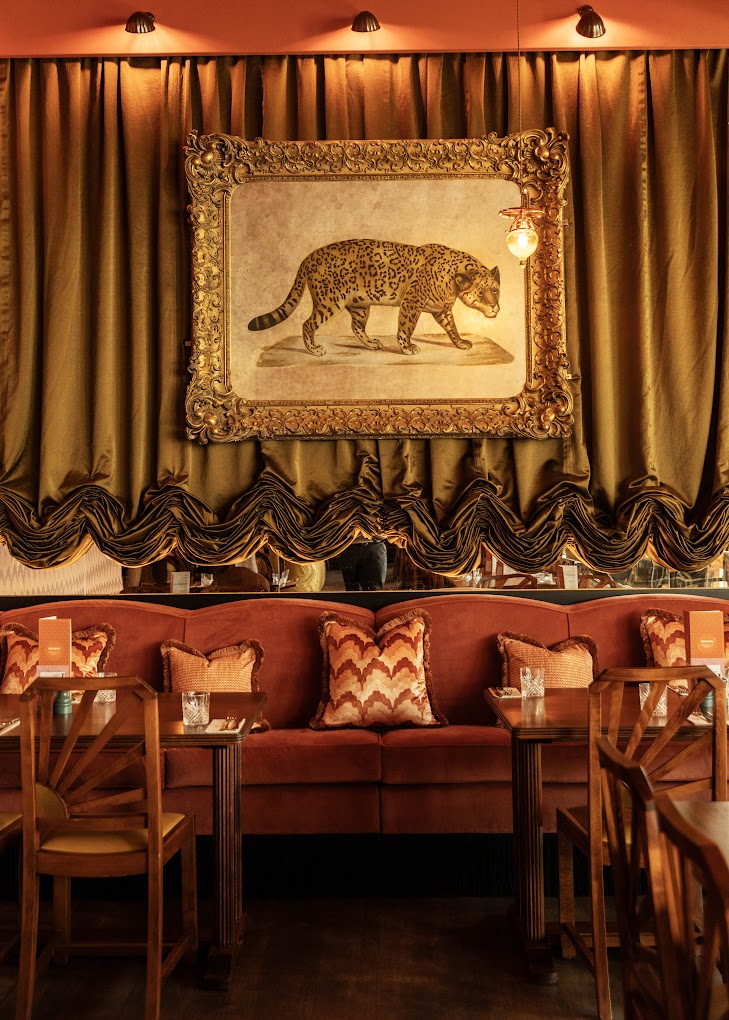 A photograph of the sumptuous interior at Cosy Club Sheffield.