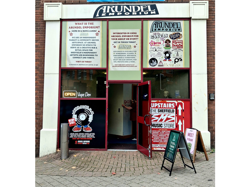 The entrance to the Arundle Emporium.