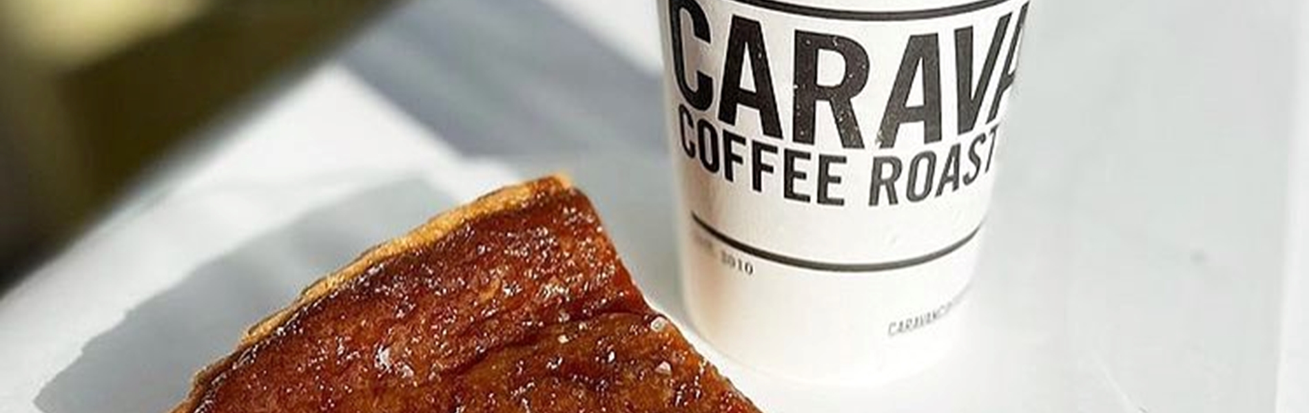 Coffee and cake at the Corner Store.