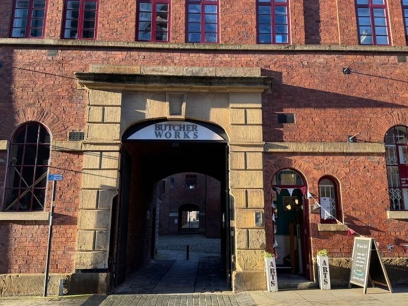 The entrance to the Butchers Works.