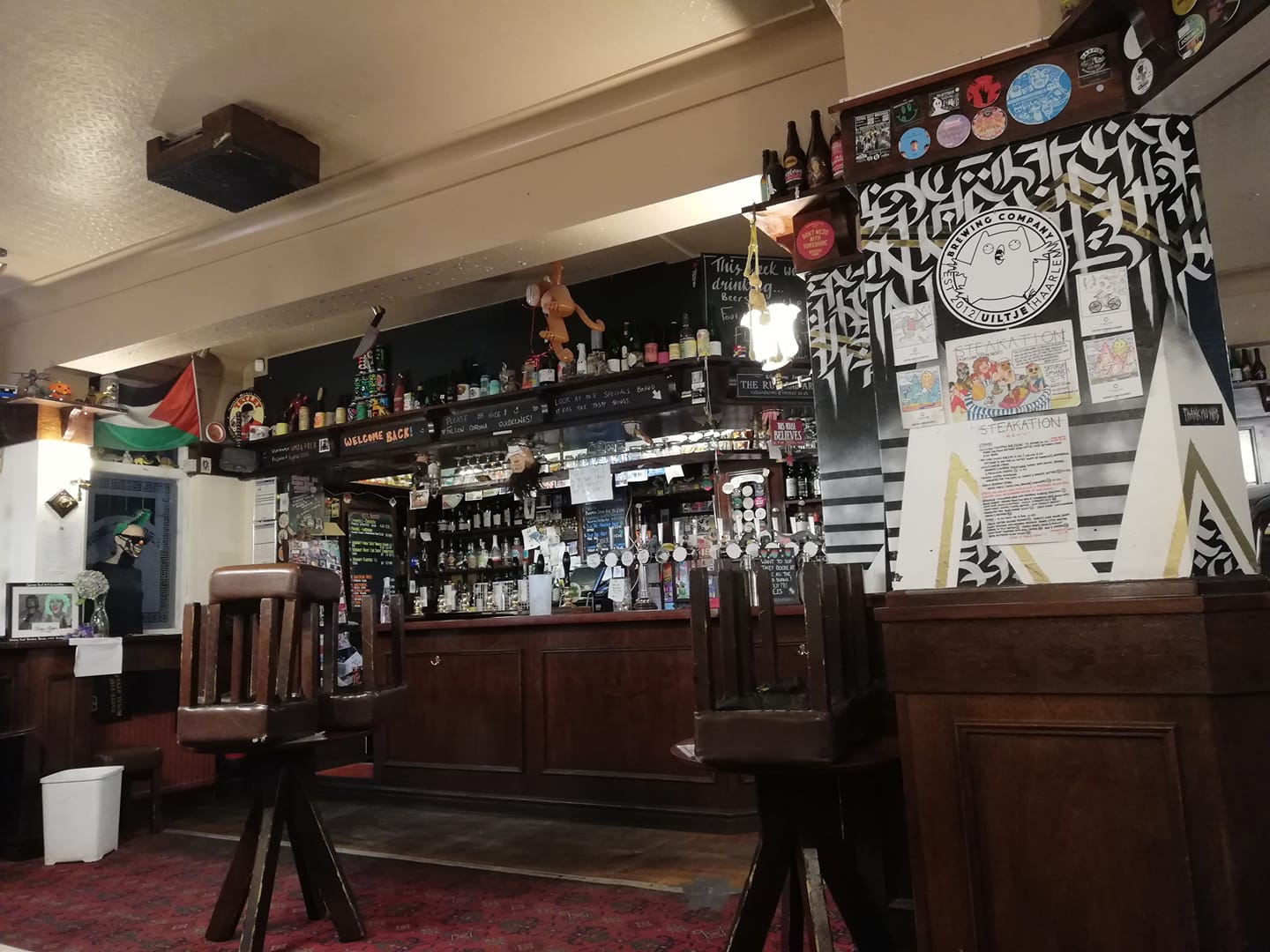 Interior of The Rutland Arms.