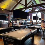 People playing pool at The Common Room.