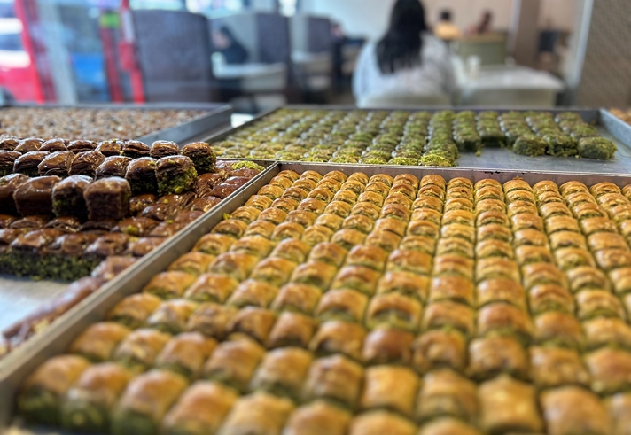a close of image of the baklava