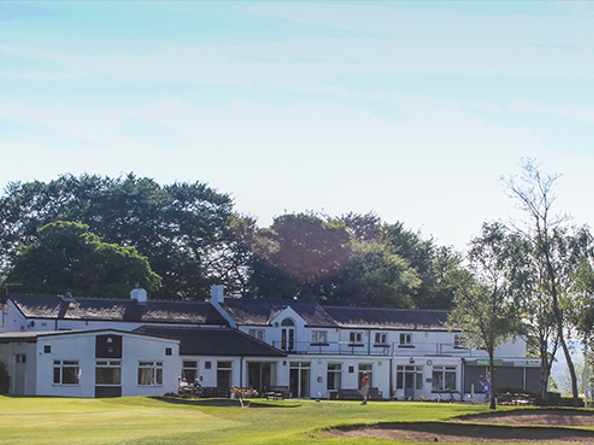 The club house at Lees Hall Golf Club.