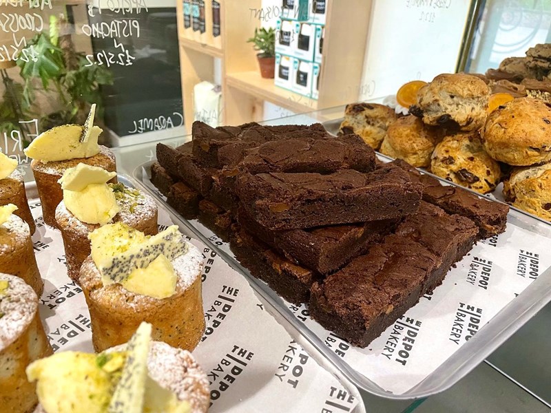 A selection of cakes, on the counter, at The Coach House (Hillsborough Park).