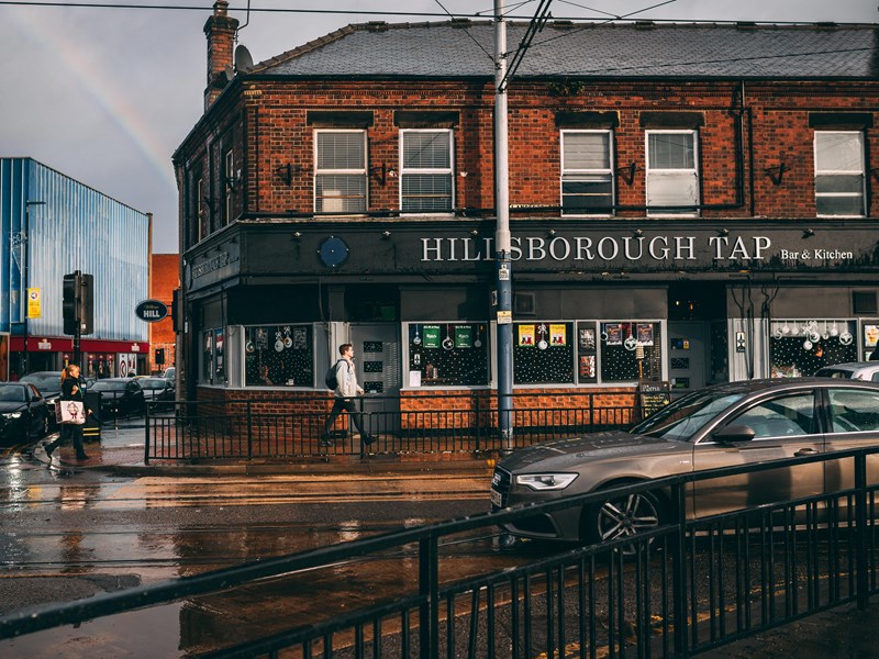 The exterior of The Hillsborough Tap.