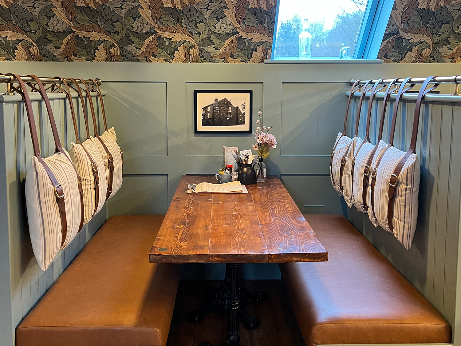 Inside The Schoolrooms restaurant.