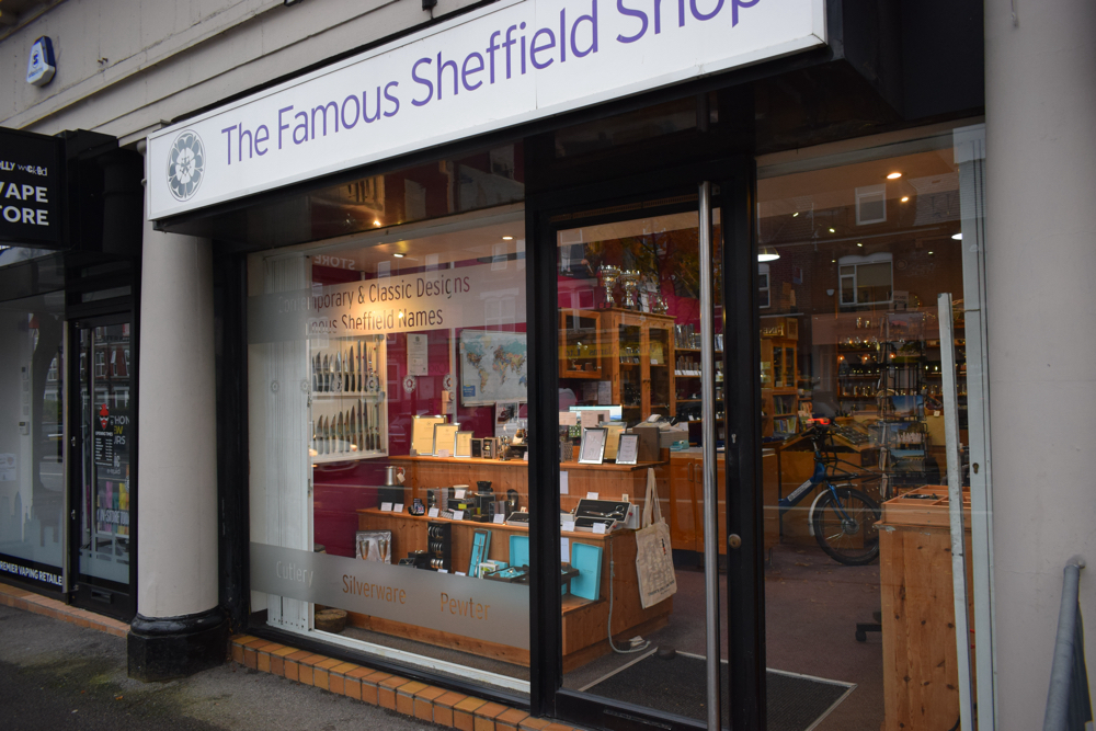 The exterior of the The Famous Sheffield Shop.