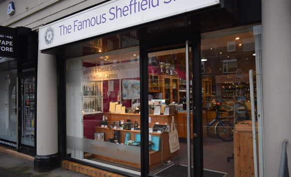 The exterior of the The Famous Sheffield Shop.