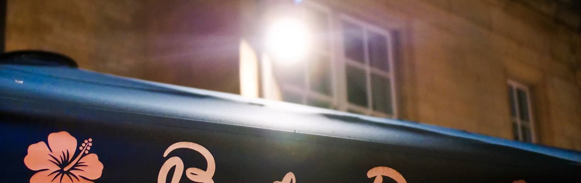 The Bamboo Door awning.