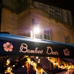 The Bamboo Door awning.