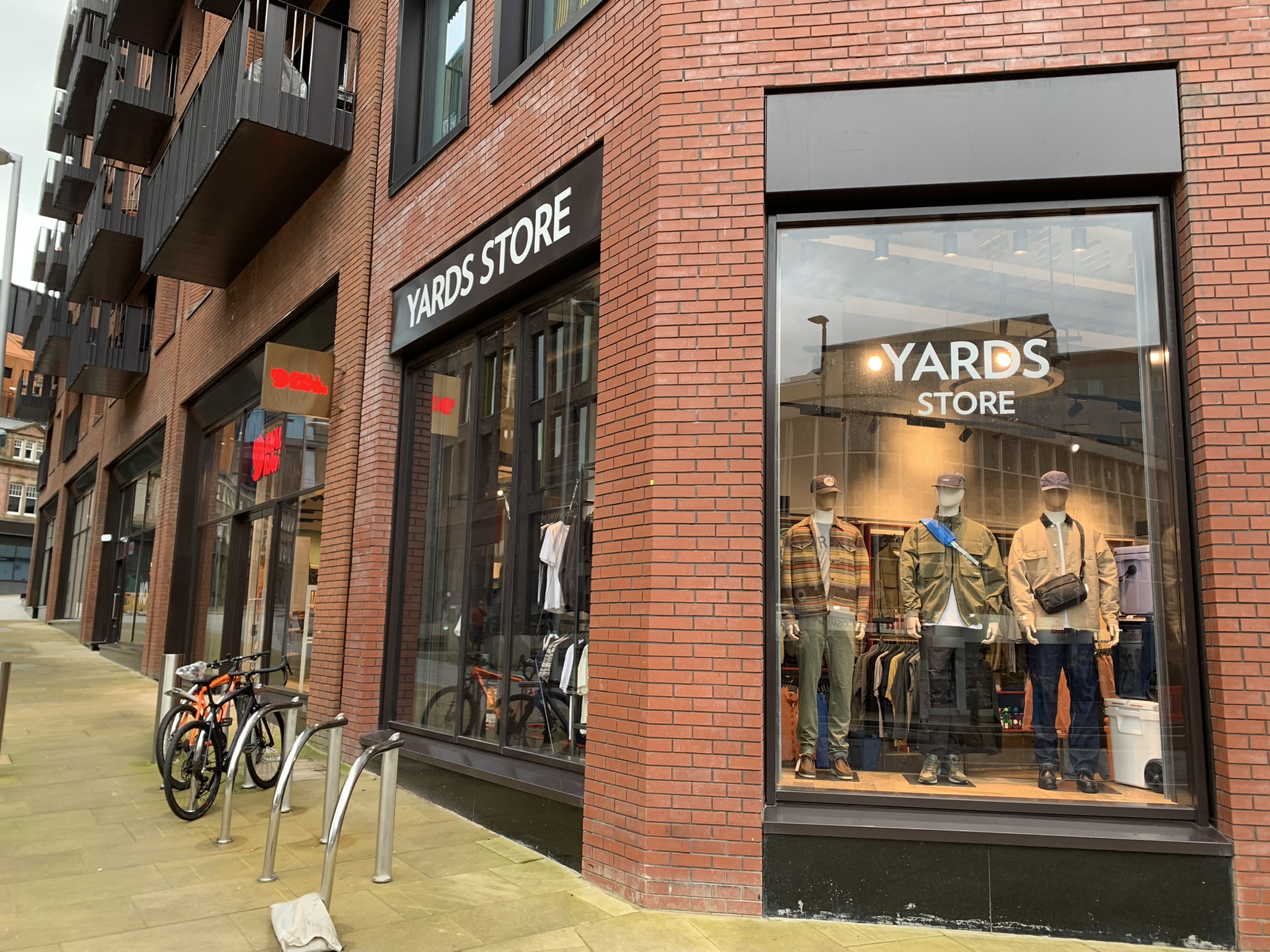 One of the display windows at Yards Store in Sheffield.