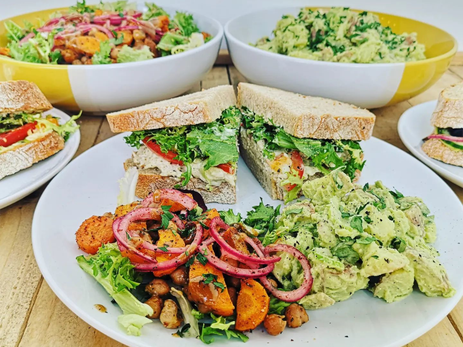 Various dishes available at the Builder's Brew Café