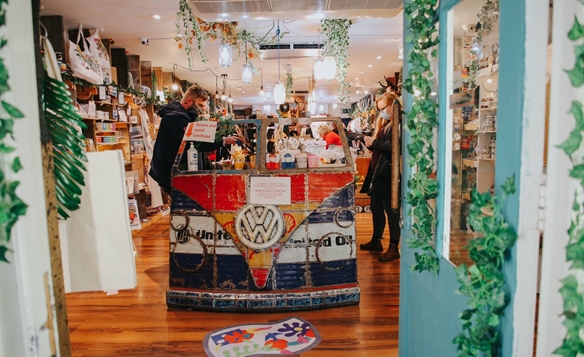 Inside the Bird's Yard store.